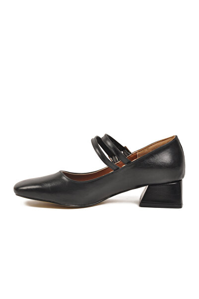 Pierre Cardin Black Shiny Short Heeled Women's Casual Shoes Pc-54969 Z