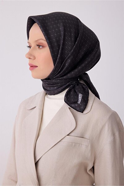 Belli Tivil Pure Silk Scarf 4317 - 86 Smoked Gray Melted Pattern