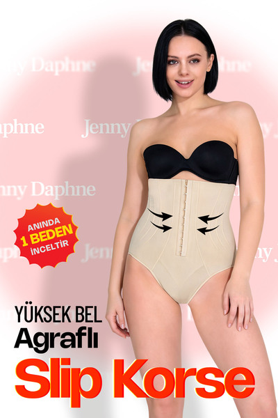 Jenny Daphne High Waist Agrafla Slip Corset – Abdominal Toning, Slimming, Sha...