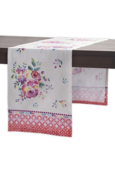 OEM Maison d'Hermine Table Runner - 100% Cotton , Hand Painted, Floral Patter...