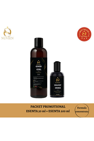 Nuvien Set Premium - 1x Esență de rufe 50ml + 1x Esență de rufe 200ml - aromă...