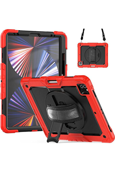 OEM Husă iPad Pro 12.9 2021/2020 - Blindată, Suport 360, Curea - Policarbonat...