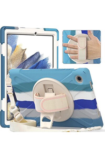 OEM Samsung Galaxy Tab A 8.0 Case - 3 Layers Protection, 360 Support, Belt St...