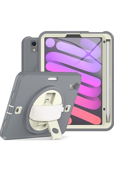 OEM iPad Mini 6 8.3 inch Case - 360 Rotating Stand, 3 Layers Protection, Styl...