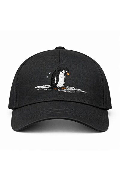 sf collection Nihilist Penguin Embroidered Black Basic Unisex Sports Hat