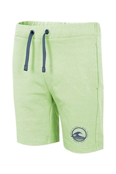 OEM 4F Boys Shorts - Cotton, Elastic Waist with Drawstring - Mint, 146 cm