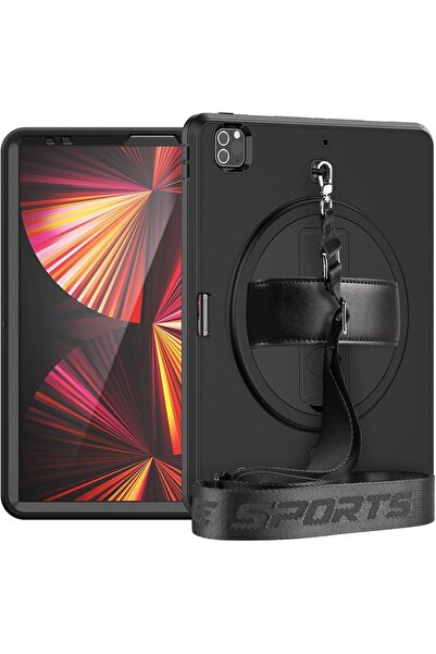 OEM Husă iPad 9/8/7 10.2 inch - Antisoc 3 Straturi, Suport 360, Curea Umăr, S...