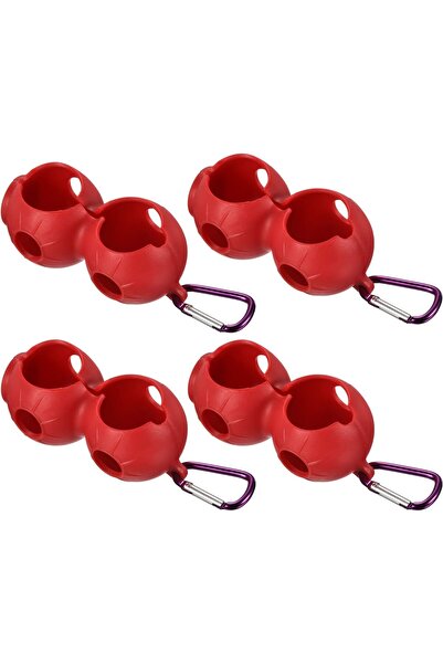 OEM Golf Ball Holder - Flexible Silicone, 2 Ball Capacity, Buckle, 46mm, Red