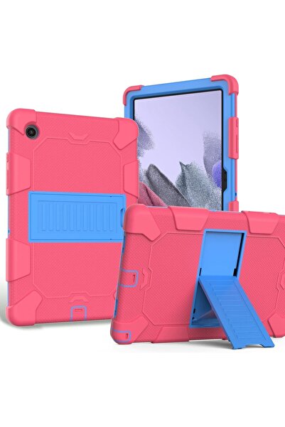 OEM Husă Samsung Galaxy Tab A7 10.4 - Armată, Silicon și Plastic, cu Suport, Roz