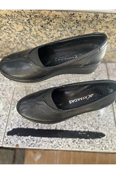 Metin Ayakkabı Black Inside-Out Genuine Leather Orthopedic and Non-Slip Sole ...