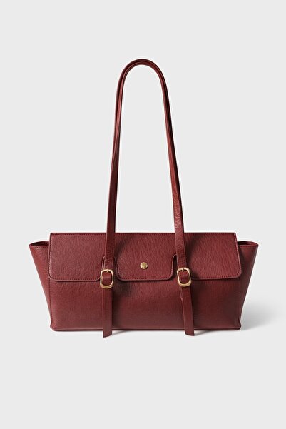 Çantacımstore Women's Buckle Detailed Bag Claret Red