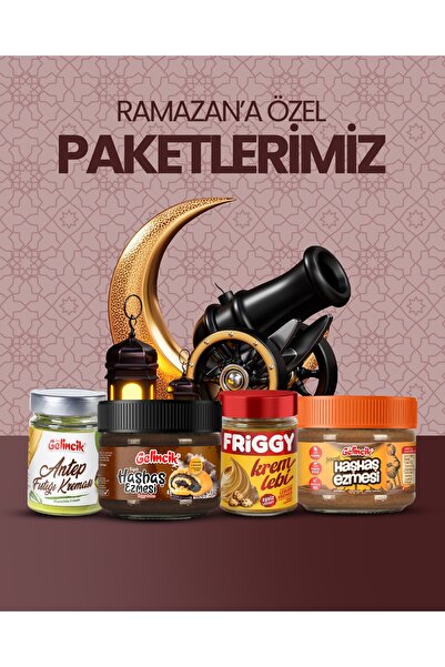Gelincik 4'lü Set Kremlebi+ Siyah Haşhaş Ezmesi 320gr+ Antep Fıstığı Kreması2...