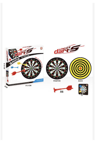 OEM Set Joc Darts Magnetic pentru Copii – Țintă Dublă Față cu 6 Săgeți, 31.6 ...
