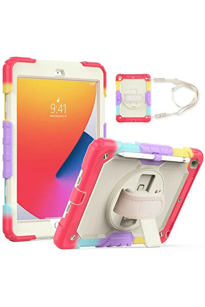 OEM iPad 8/7 10.2 Case, 3 Layers Protection, 360 Rotating Stand, Belt Strap, ...