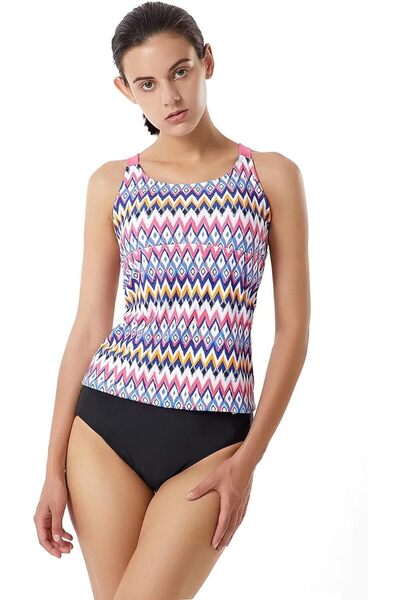 OEM Costum de Baie Tankini Damă - Talie Înaltă, Pantaloni Scurți, Racerback, ...