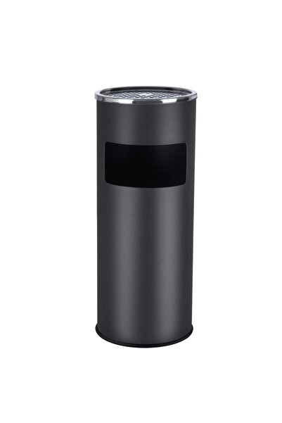 SONGMICS Outdoor Ashtray with Trash Can, Stainless Steel, Stand Type, 61x25 c...