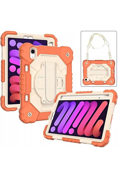OEM Husă iPad Mini 6 8.3", Protecție 3 Straturi, Suport 360, Curea Umăr, Sili...