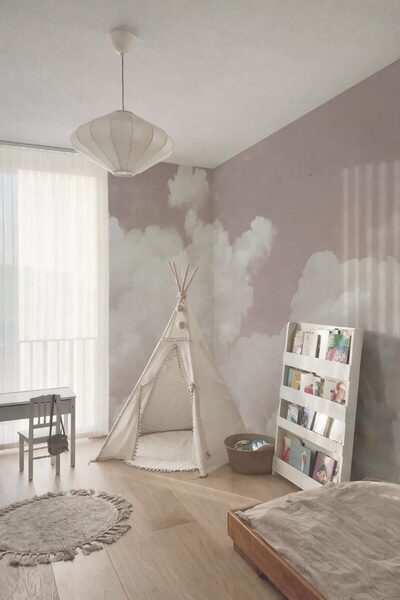 Arkhearts Aether Mavi Bulutlu Gökyüzü Kendinden Yapışkanlı Duvar Kağıdı