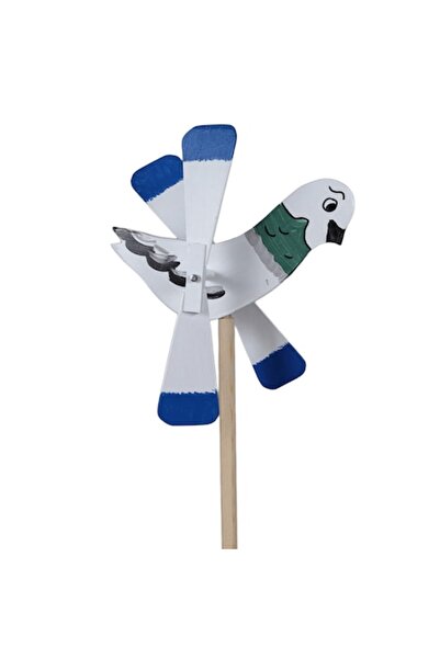 OEM Moară de vânt din lemn 155×37 cm, model porumbel – Decor rustic de grădin...