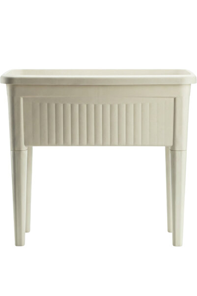 SERİNOVA AYAKLI BAHÇE SAKSI 2 NO - Kirli Beyaz