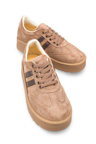 Solo Bag Thick Sole Mink Laced Suede Striped Orthopedic Daily Women's Sports ...