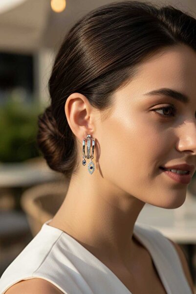 Aware Time Anti-Tarnish Steel Zircon Stone Earrings