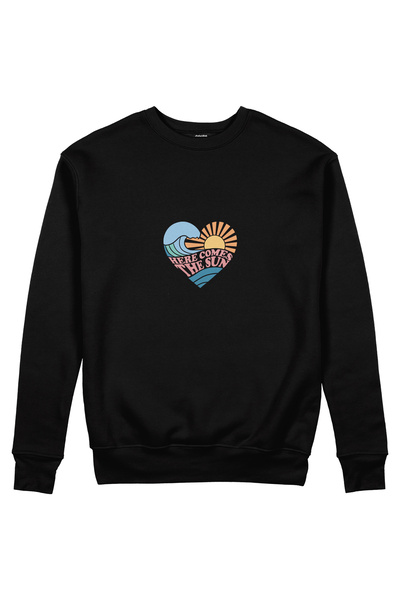 The Lucid Lab Here Comes the Sun Sweatshirt - Black