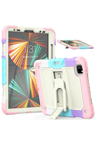 OEM iPad Air 5/4, Pro 11 Case, Armored, Stylus Holder, Stand, Silicone, Three...