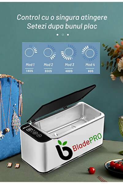 BladePRO Aparat de Curatare Profesional cu Ultrasunete UltraClean Precision - 4 moduri de curatare