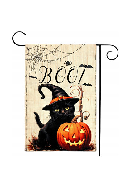 OEM Halloween Decorative Garden Flag - Jute Canvas, Double-Sided Printing - 3...