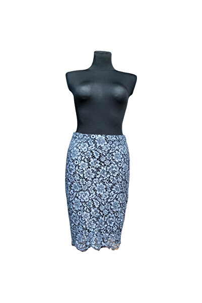 OEM Fustă Midi Soaked - Comodă și Stilată, Bumbac și Poliamidă, Alb, Mărime XS