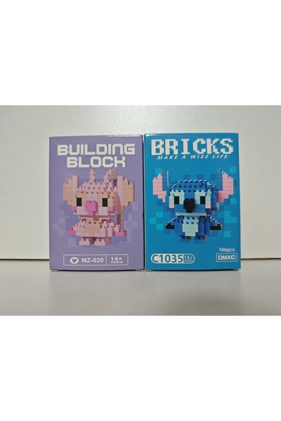 Bricks MİNİ FİGÜR ANGEL STITCH - YAPI BLOKLARI - 3D AKSESUAR FİGÜR 2'Lİ PAKET