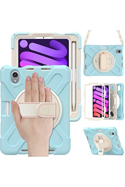 OEM iPad Mini 6 8.3 inch Case - 3 Layer Protection, 360 Support, Belt Strap -...