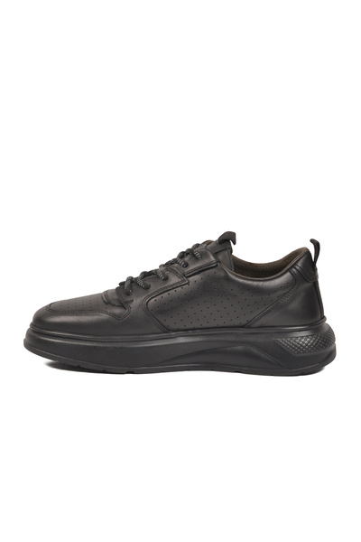 AYK'S Pantofi casual pentru bărbați din piele naturală neagră AirbagSole 152-...