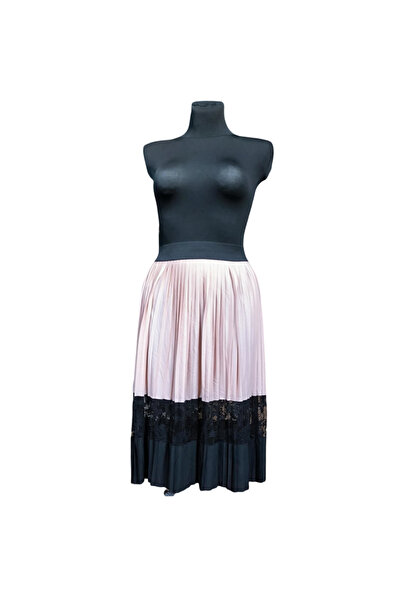 OEM River Island Midi Skirt - Polyester, Lightweight and Airy Material - Pink...