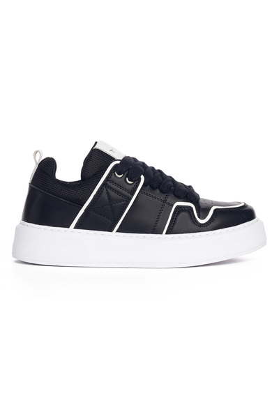 martin valen Bulky White Striped Black Sneaker