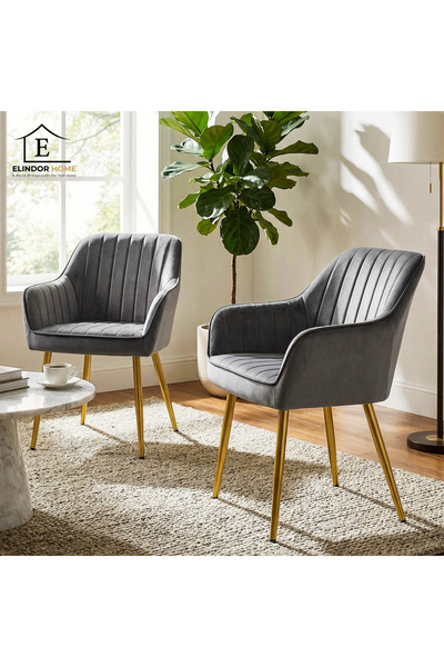 Elindor Set de 2 scaune ergonomice Elindor®, design contemporan, 83 × 55,5 × ...