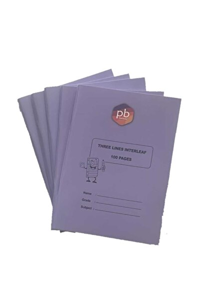 PHINDBOOKS PB A5 NOTEBOOK SET OF 5 THREE LINES INTERLEAF 100 PAGES 80 GSM PAP...