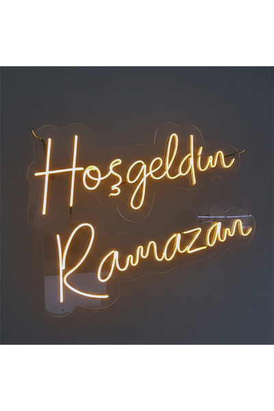 AtölyeMatris Hoşgeldin Ramazan / Ramadan Mubarak Neon Tabela Dekoratif Aydınl...