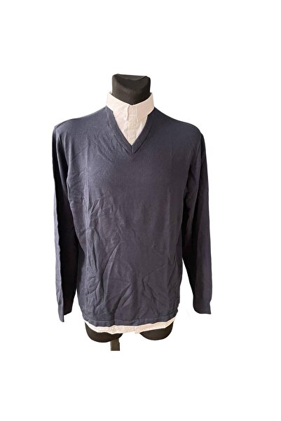 OEM CityComfort Men's Sweater - Soft Cotton Cotton, Elegant, Classic - Navy B...