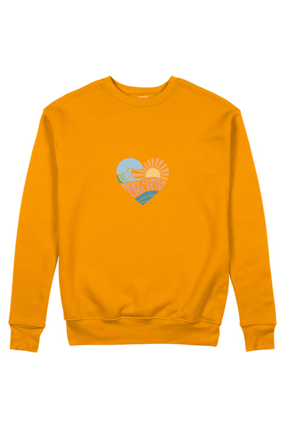 The Lucid Lab Here Comes the Sun Sweatshirt - Orange