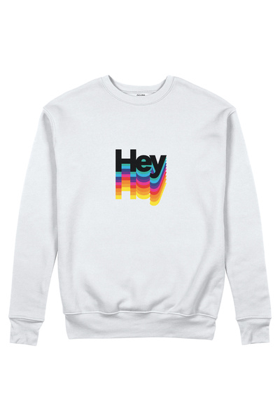 The Lucid Lab Hey Sweatshirt - White