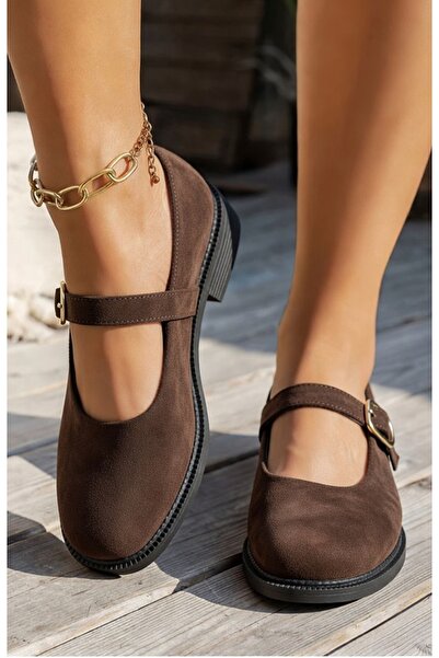 guijarro Ženske smeđe Antilop cipele sa jednim remenom Mary Jane - ležerne i ...