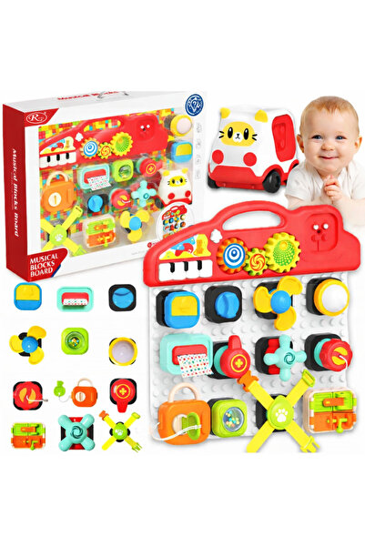 RCO Interactive Musical Busy Board Educational Toy, 15 Removable Pieces, Ligh...