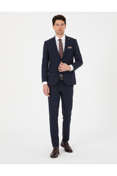 Pierre Cardin Navy Blue Ex. Slim Fit Suit 50324564-Vr033