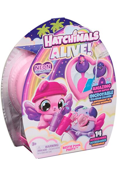 Spinmaster Hatchimals Alive Neon Rainbow Set Party la piscină
