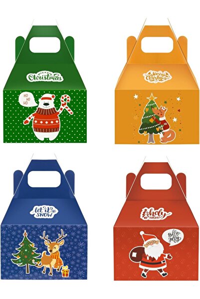 OEM Set of 24 Christmas Gift Boxes - Cardboard, 4 Festive Designs - 15 x 13 x...