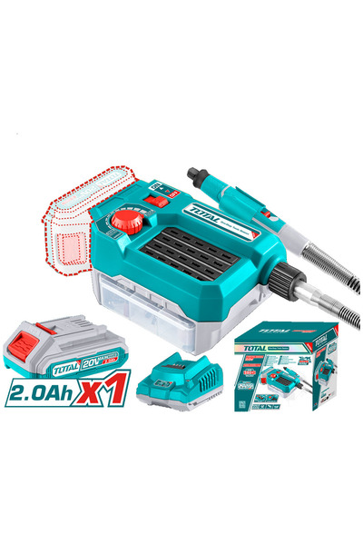 TOTAL Mini polizor TOTAL, 20V, 2.0Ah, include acumulator si incarcator