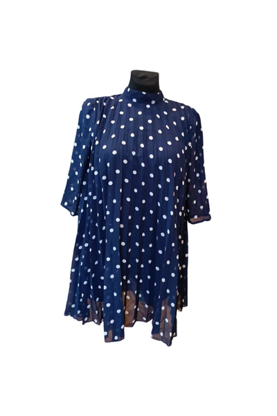 OEM Rochie ASOS Peste Genunchi - Casual, Aerisită, 100% Poliester - Bleumarin...