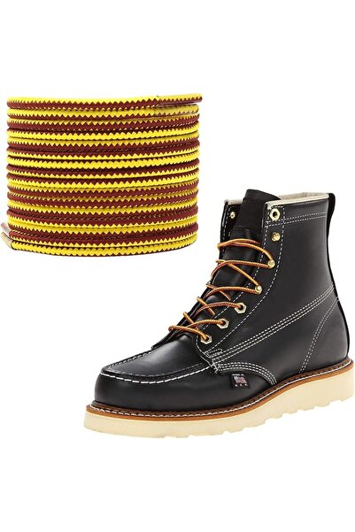 OEM Round Trekking Laces - Durable Braided Polyester - 180cm, 3mm, Yellow-Red